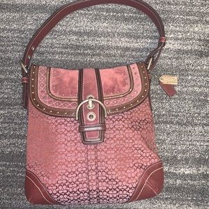 Coach Burgundy Shoulder Bag
